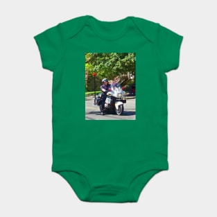 Policeman On Motorcycle Baby Bodysuit